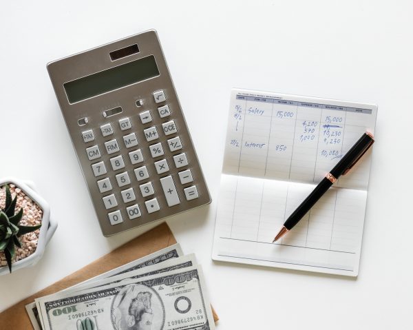 Calculator and checkbook image