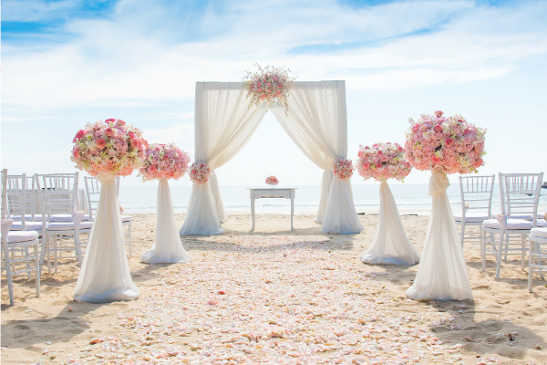 Wedding venue on the beach